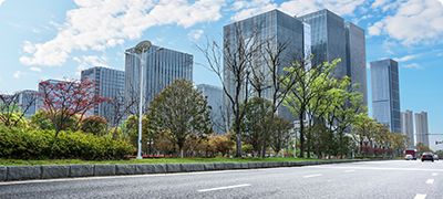 Ciudad verde purificada por Respirooh